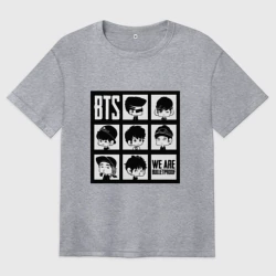 Женская футболка хлопок Oversize We are bulletproof BTS