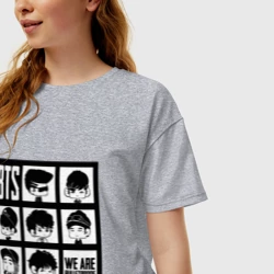 Женская футболка хлопок Oversize We are bulletproof BTS - фото 2