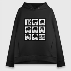 Женское худи Oversize хлопок We are bulletproof BTS
