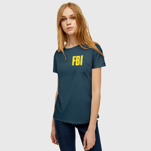 Женская футболка 3D FBI - фото 3