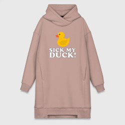 Платье-худи хлопок Sick my duck!