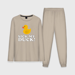 Мужская пижама с лонгсливом хлопок Sick my duck!