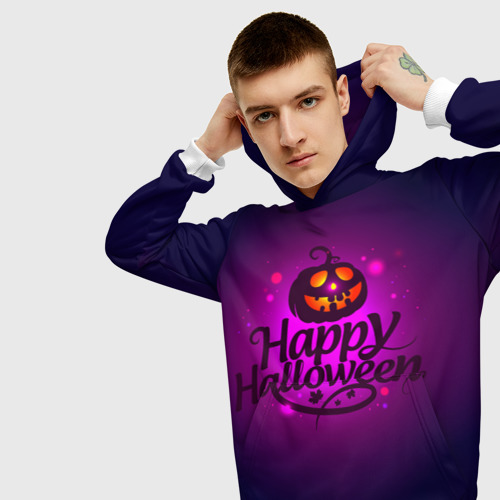 Мужская толстовка 3D Happy Halloween, цвет белый - фото 5