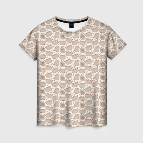 Женская футболка 3D Pusheen Pattern Фото 01 Женская футболка 3D Pusheen Pattern Фото 01