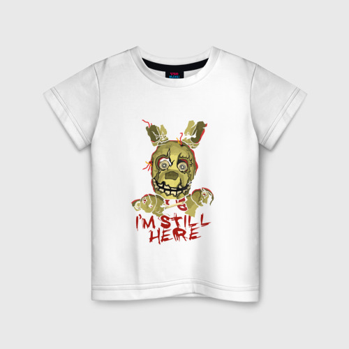 Детская футболка хлопок Five Nights At Freddy's, цвет белый