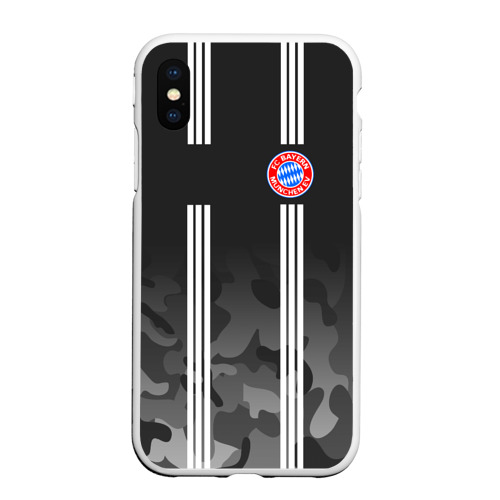 Чехол для iPhone XS Max матовый FC Bayern 2018 Original #2, цвет белый