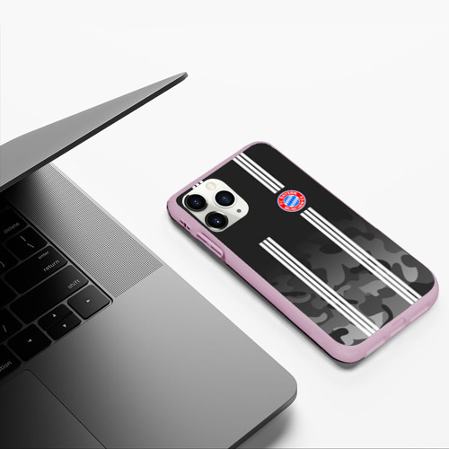 Чехол для iPhone 11 Pro матовый FC Bayern 2018 Original #2, цвет розовый - фото 5