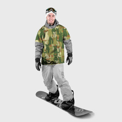 Накидка на куртку 3D Камуфляж-  зелёные кошки - фото 2