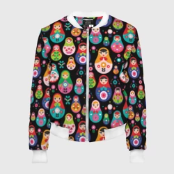 Женский бомбер 3D Матрешки