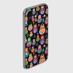 Чехол для iPhone 16 силиконовый с защитой камеры Матрешки - фото 2