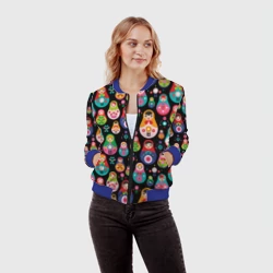 Женский бомбер 3D Матрешки - фото 2