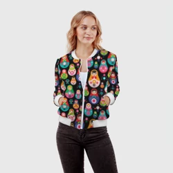 Женский бомбер 3D Матрешки - фото 2