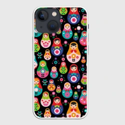 Чехол для iPhone 13 mini Матрешки