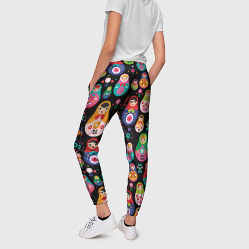 Женские брюки 3D Матрешки, цвет 3D печать - фото 4