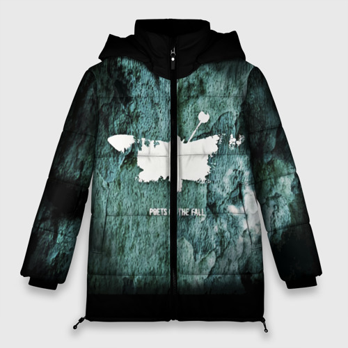 Женская зимняя куртка 3D с принтом Poets of the Fall, вид спереди #2