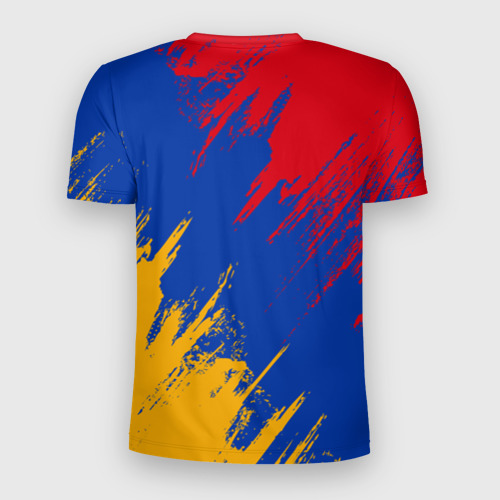 Мужская футболка 3D Slim Герб и флаг Армении, цвет 3D печать - фото 2