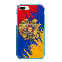 Чехол для iPhone 7Plus/8 Plus матовый Герб и флаг Армении