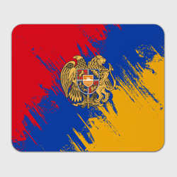 Прямоугольный коврик для мышки Герб и флаг Армении