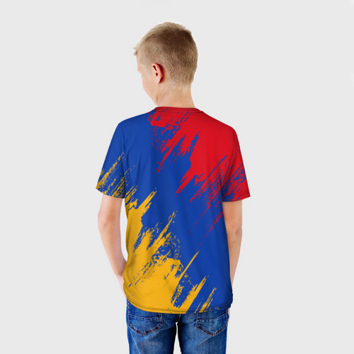 Детская футболка 3D Флаг Армении, цвет 3D печать - фото 4