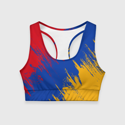 Женский спортивный топ 3D Флаг Армении, цвет 3D печать