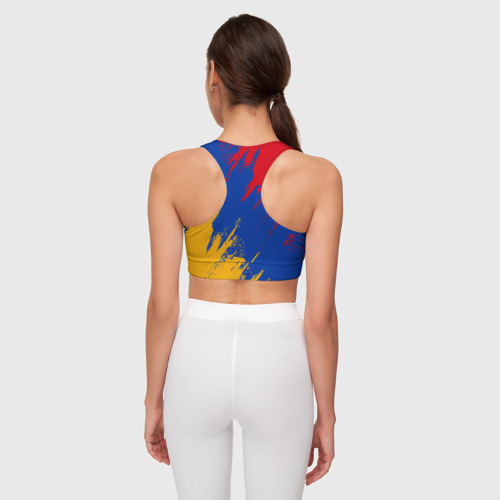 Женский спортивный топ 3D Флаг Армении, цвет 3D печать - фото 4