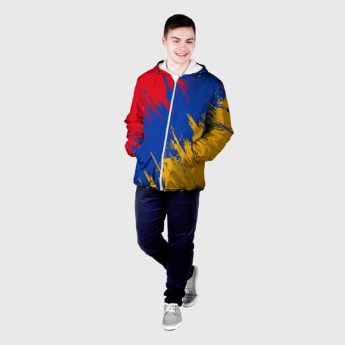 Мужская куртка 3D Флаг Армении, цвет 3D печать - фото 3