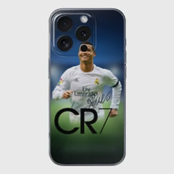 Чехол для iPhone 16 Pro Max силиконовый с защитой камеры Криштиану Роналду #3
