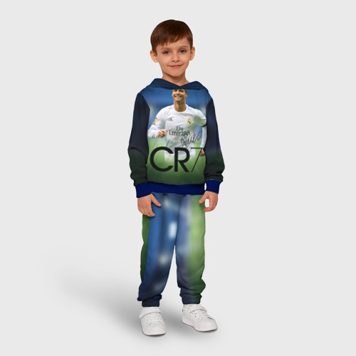 Детский костюм с толстовкой 3D Криштиану Роналду #3, цвет синий - фото 3