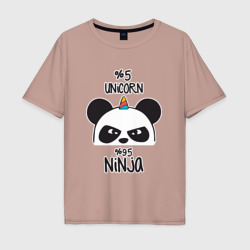 Мужская футболка хлопок Oversize Unicorn ninja