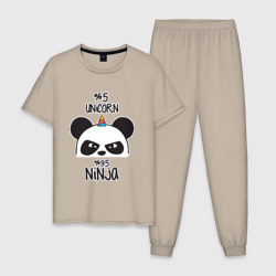 Мужская пижама хлопок Unicorn ninja