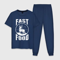 Мужская пижама хлопок Fast food олень в прицеле