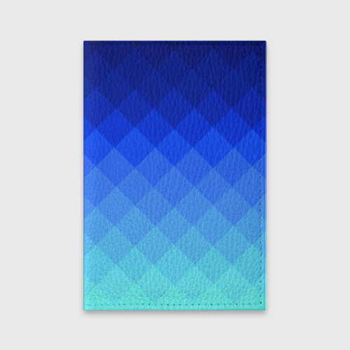 Обложка для паспорта матовая кожа Blue geometria, цвет оранжевый