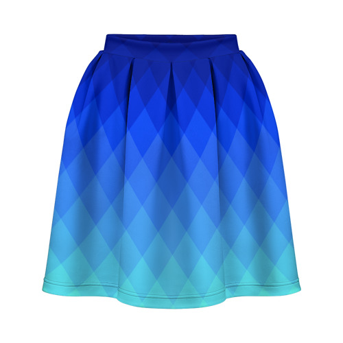Юбка-солнце 3D Blue geometria Фото 01 Юбка-солнце 3D Blue geometria Фото 01