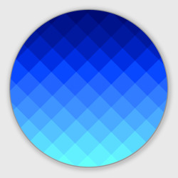 Круглый коврик для мышки Blue geometria