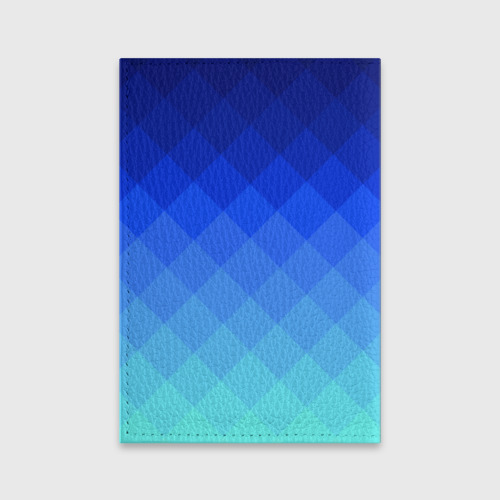 Обложка для паспорта матовая кожа Blue geometria - фото 2