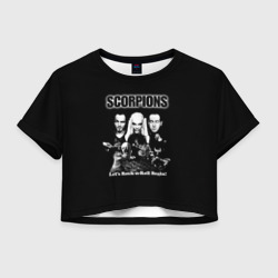 Женская футболка Crop-top 3D Группа Scorpions