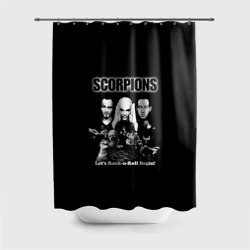 Штора 3D для ванной Группа Scorpions