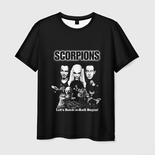 Мужская футболка 3D Группа Scorpions