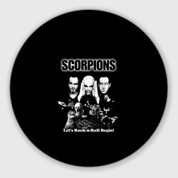 Круглый коврик для мышки Группа Scorpions