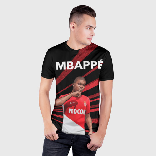 Мужская футболка 3D Slim Kylian Mbappe, цвет 3D печать - фото 3