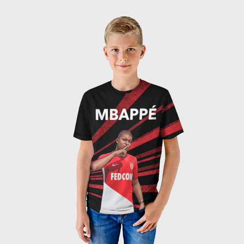 Детская футболка 3D Kylian Mbappe, цвет 3D печать - фото 3