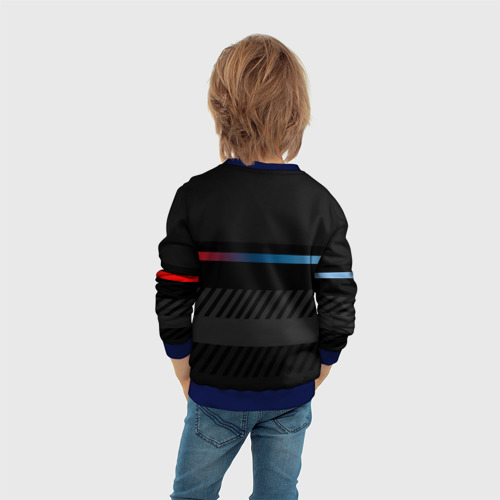 Детский свитшот 3D с принтом BMW brand color, вид сзади #2