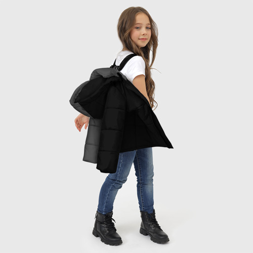 Зимняя куртка для девочек 3D с принтом BMW БМВ, фото #4