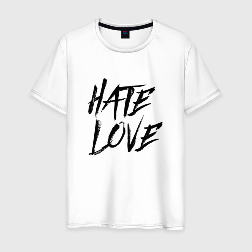 Мужская футболка хлопок FACE Hate Love, цвет белый