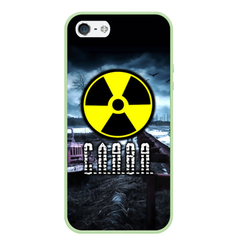 Чехол для iPhone 5/5S матовый S.T.A.L.K.E.R. - С.Л.А.В.А, цвет салатовый