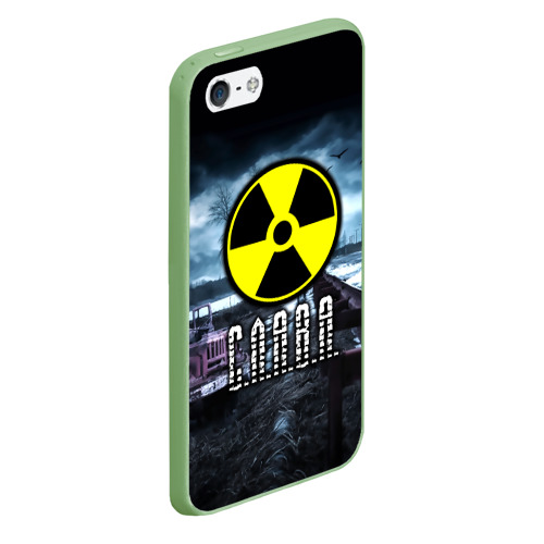 Чехол для iPhone 5/5S матовый S.T.A.L.K.E.R. - С.Л.А.В.А, цвет салатовый - фото 3