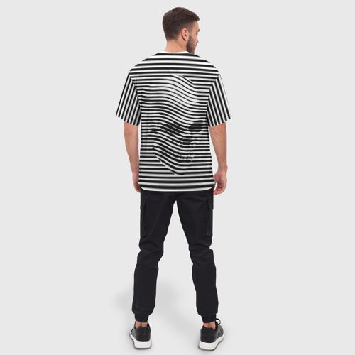 Мужская футболка oversize 3D Череп, цвет 3D печать - фото 4