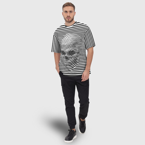 Мужская футболка oversize 3D Череп, цвет 3D печать - фото 5