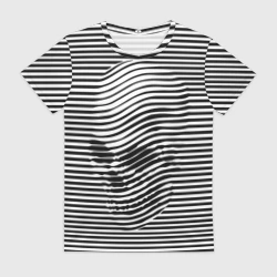 Женская футболка 3D Череп - оптическая иллюзия