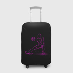 Чехол для чемодана 3D Volleyball in neon